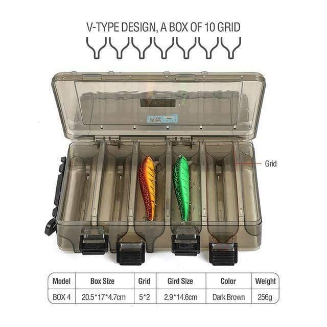 Planet Gates BOX 1 Fishing Box for Baits Double Sided Plastic Lure Boxes Fly Fishing Tackle Storage Box Supplies Accessories High Strength