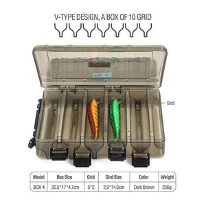 Planet Gates BOX 4 Fishing Box for Baits Double Sided Plastic Lure Boxes Fly Fishing Tackle Storage Box Supplies Accessories High Strength