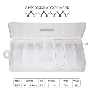 Planet Gates BOX 7 Fishing Box for Baits Double Sided Plastic Lure Boxes Fly Fishing Tackle Storage Box Supplies Accessories High Strength