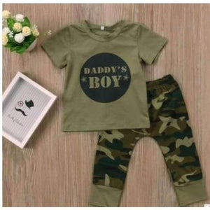 Baby Girls Boys Clothes Set New Summer Newborn Baby Girl Clothing Short Sleeve T Shirt Pant Toddler Camouflage Outfits Set - Boy Camouflage