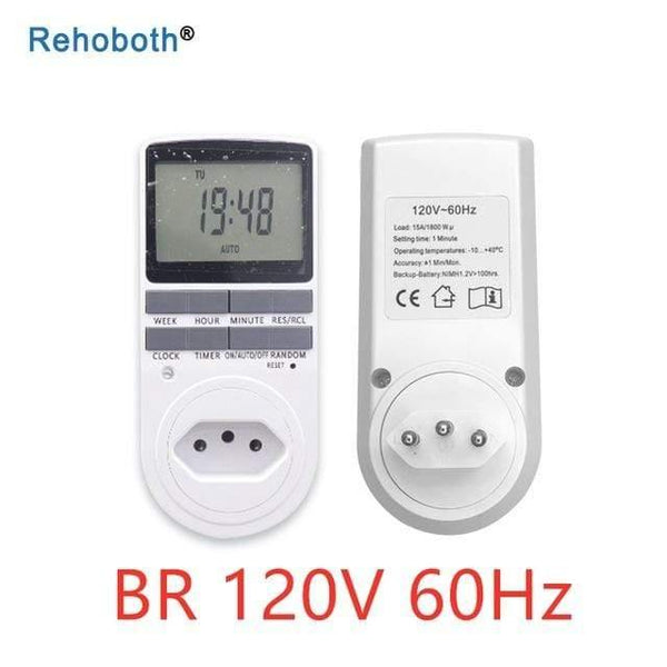 Electronic Digital Timer Switch EU Plug Kitchen Timer Outlet 230V 50HZ 7 Day 12/24 Hour Programmable Timing Socket