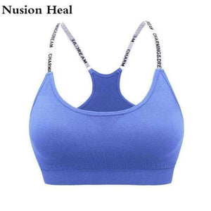 Planet Gates BRA.3-blue / One Size Sport Bras Top Female Mesh Hollow Yoga Bra Top Sport T Shirt Quick Dry Fitness Sports Gym Running Jogging Shirts Activewea