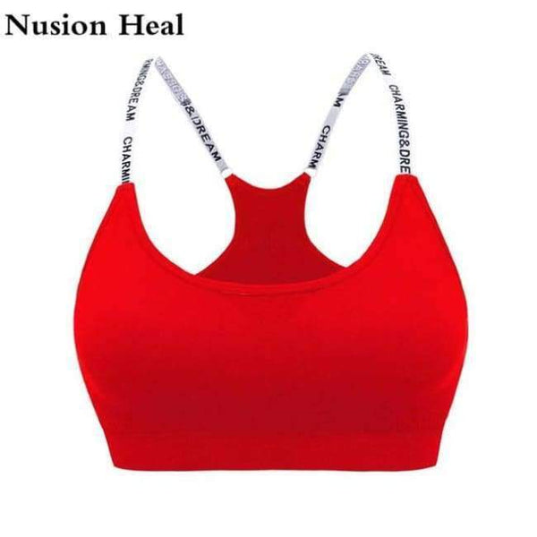 Planet Gates BRA.3-red / One Size Sport Bras Top Female Mesh Hollow Yoga Bra Top Sport T Shirt Quick Dry Fitness Sports Gym Running Jogging Shirts Activewea