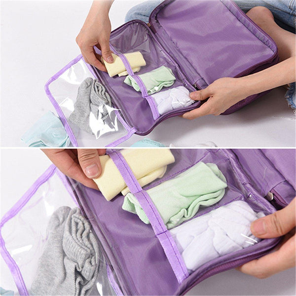 Planet Gates Bra Underwear Packing Cubes Organizer Trip Luggage Waterproof Travel Bag for Women Pouch Case Suitcase Space Saver Package
