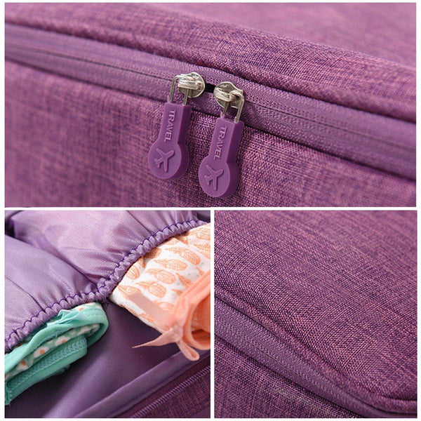Planet Gates Bra Underwear Packing Cubes Organizer Trip Luggage Waterproof Travel Bag for Women Pouch Case Suitcase Space Saver Package