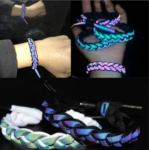 Planet Gates Bracelet Men Hologram Reflect Light Weave Shoelace Rastaclat Jewelry Bracelets For Women Pulseras Luminosas