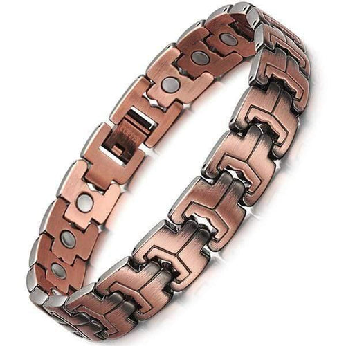 Planet Gates Bracelet Men Magnetic Bracelets Red Copper Arthritis Therapy Health Care Bracelets Fashion Hologram Jewelry for Men OCB-738