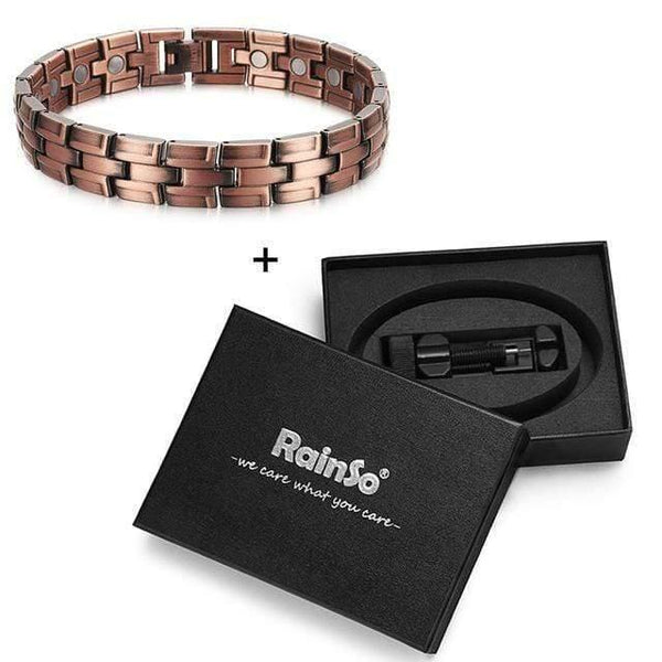 Planet Gates Bracelet Set 086 Men Magnetic Bracelets Red Copper Arthritis Therapy Health Care Bracelets Fashion Hologram Jewelry for Men OCB-738