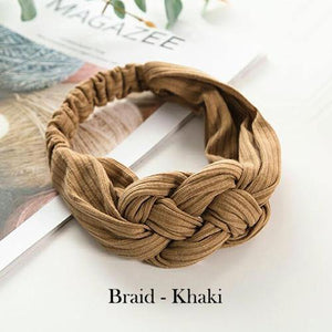 Women Girls Hair Fashion Knot Headband Turban Headwrap Braid Hairband Twist Suede Elastic Head Band Bandage Hair Accessories