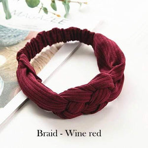 Women Girls Hair Fashion Knot Headband Turban Headwrap Braid Hairband Twist Suede Elastic Head Band Bandage Hair Accessories