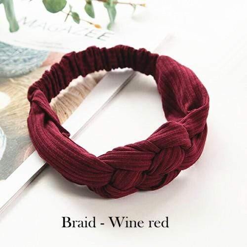 Women Girls Hair Fashion Knot Headband Turban Headwrap Braid Hairband Twist Suede Elastic Head Band Bandage Hair Accessories