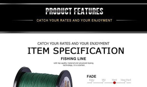 Planet Gates Braided Fishing Line Multifilament 500M 4 Strands Cord Carp Fishing Lines For Freshwater and Saltwater 8-80 LB