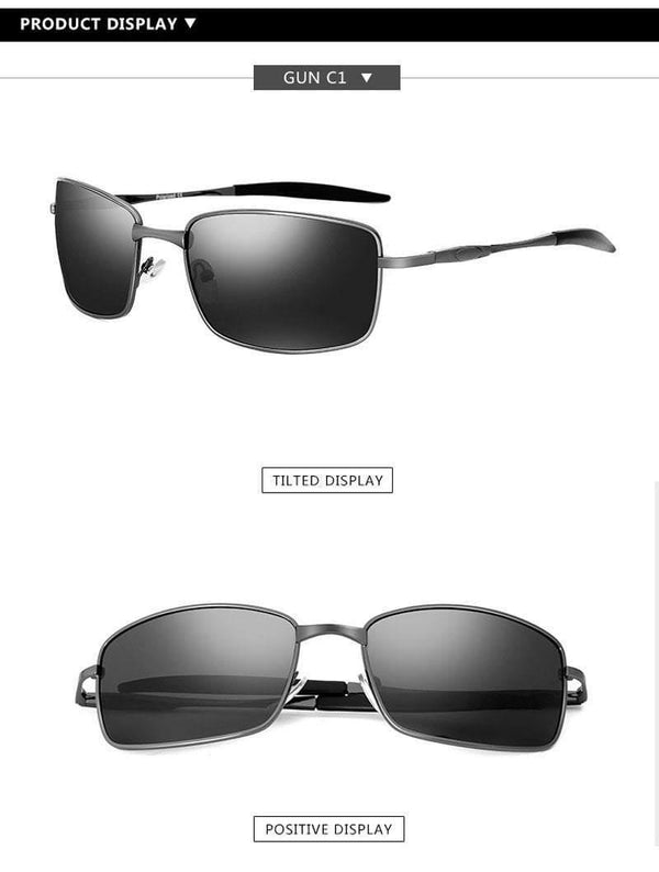 Planet Gates Brand Designer Driving Polarized Sunglasses Men Rectangle Metal Sun Glasses Eyewear Accessories