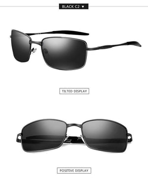 Planet Gates Brand Designer Driving Polarized Sunglasses Men Rectangle Metal Sun Glasses Eyewear Accessories