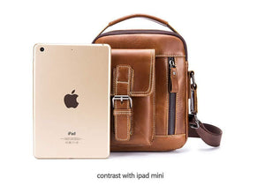 Planet Gates Brand Genuine Leather Shoulder Bag Men Messenger Bags Small Casual Flap Zipper Design Male CrossBody Bag