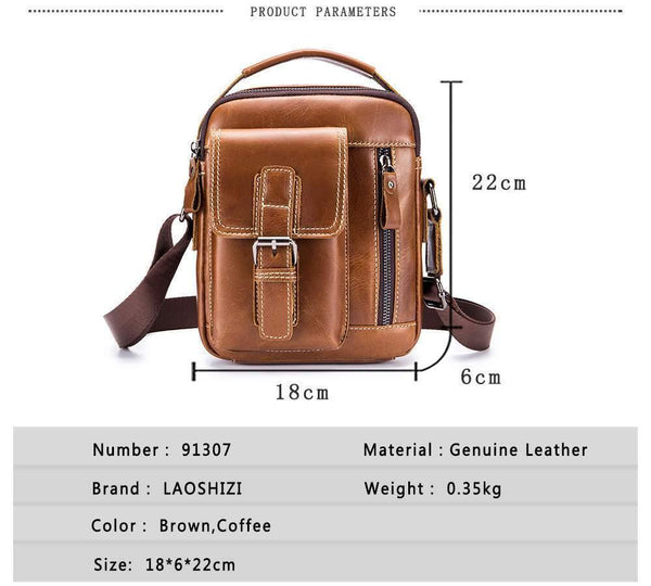 Planet Gates Brand Genuine Leather Shoulder Bag Men Messenger Bags Small Casual Flap Zipper Design Male CrossBody Bag