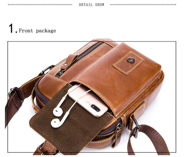 Planet Gates Brand Genuine Leather Shoulder Bag Men Messenger Bags Small Casual Flap Zipper Design Male CrossBody Bag