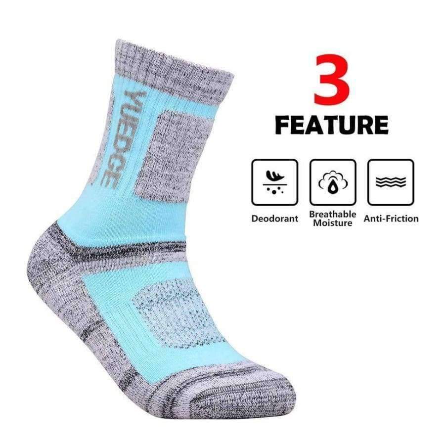 Planet Gates Brand High Quality 5Pairs Women Wicking Cushion Outdoor Sport Socks for Hiking Walking Running Climbing Skiing