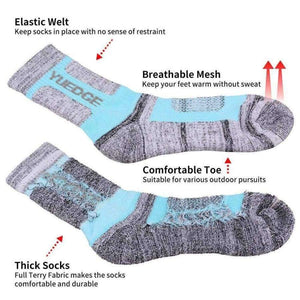 Planet Gates Brand High Quality 5Pairs Women Wicking Cushion Outdoor Sport Socks for Hiking Walking Running Climbing Skiing