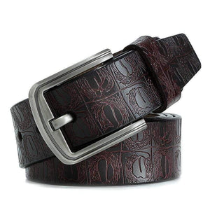 Brand Luxury Design Pin Buckle Genuine Leather Cowhide Belt Jeans Belts For Men Business Cowboy Belts Hot Sale