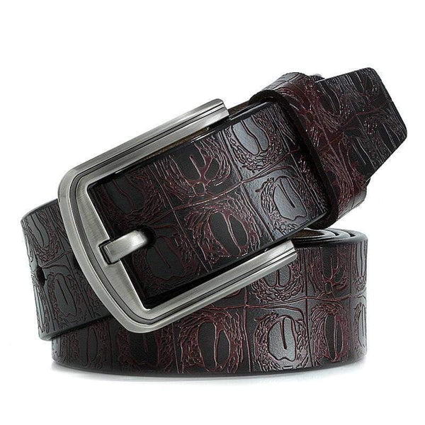 Brand Luxury Design Pin Buckle Genuine Leather Cowhide Belt Jeans Belts For Men Business Cowboy Belts Hot Sale