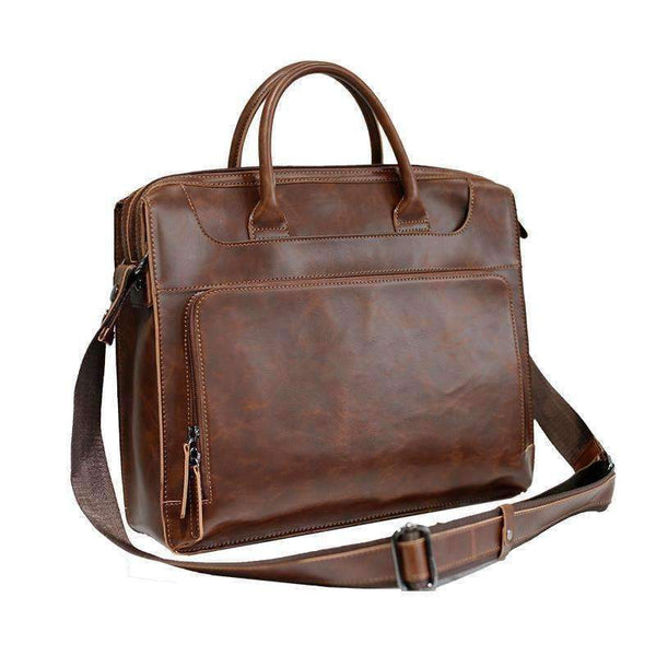 Planet Gates Brand Men's Briefcase Handbag Crazy Horse Pu Leather Messenger Travel Bag Business Men Tote Bags Man Casual Crossbody Briefcases