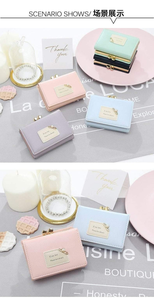 Planet Gates Brand New Arrival Women Wallets Female Short Design Fashion Three Fold Purse Simple Student Clutch