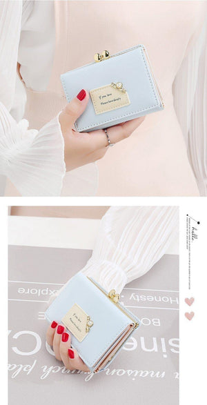 Planet Gates Brand New Arrival Women Wallets Female Short Design Fashion Three Fold Purse Simple Student Clutch