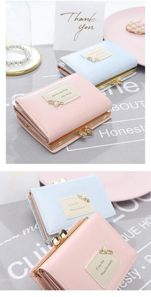 Planet Gates Brand New Arrival Women Wallets Female Short Design Fashion Three Fold Purse Simple Student Clutch