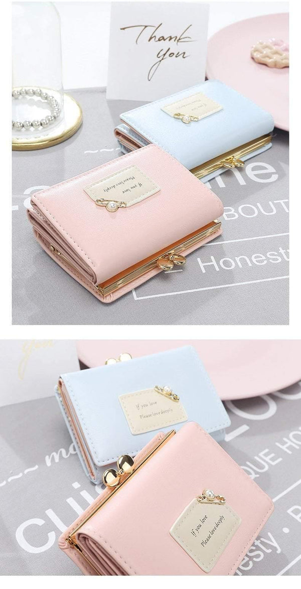 Planet Gates Brand New Arrival Women Wallets Female Short Design Fashion Three Fold Purse Simple Student Clutch