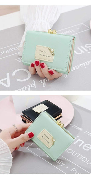 Planet Gates Brand New Arrival Women Wallets Female Short Design Fashion Three Fold Purse Simple Student Clutch