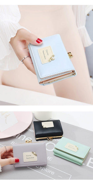Planet Gates Brand New Arrival Women Wallets Female Short Design Fashion Three Fold Purse Simple Student Clutch