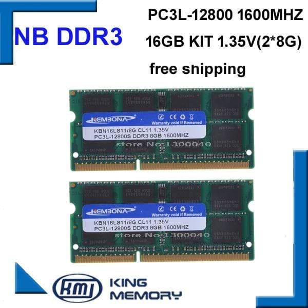 Planet Gates Brand new sealed sodimm laptop ram DDR3L 16GB(kit of 2pcs ddr3 8gb) 1.35v PC3L 12800S LOW POWER 204pin ram memory