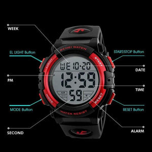 Planet Gates Brand Outdoor Sports Children Watch Kids Watches For Boys Girls LED Digital Wristwatches Waterproof Relogio Clock