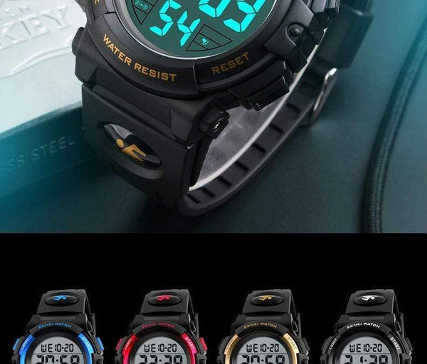 Planet Gates Brand Outdoor Sports Children Watch Kids Watches For Boys Girls LED Digital Wristwatches Waterproof Relogio Clock