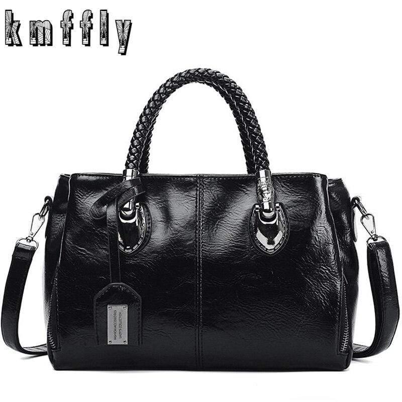 Brand Vintage Oil WAX Leather Womens Hand bags Designers Luxury Handbags Women Shoulder Bags