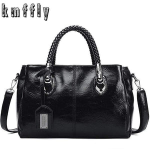 Brand Vintage Oil WAX Leather Womens Hand bags Designers Luxury Handbags Women Shoulder Bags