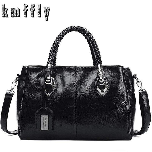 Brand Vintage Oil WAX Leather Womens Hand bags Designers Luxury Handbags Women Shoulder Bags