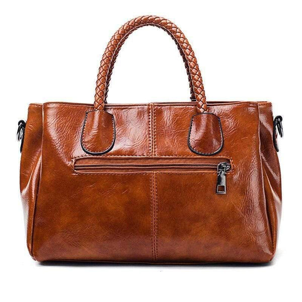 Brand Vintage Oil WAX Leather Womens Hand bags Designers Luxury Handbags Women Shoulder Bags