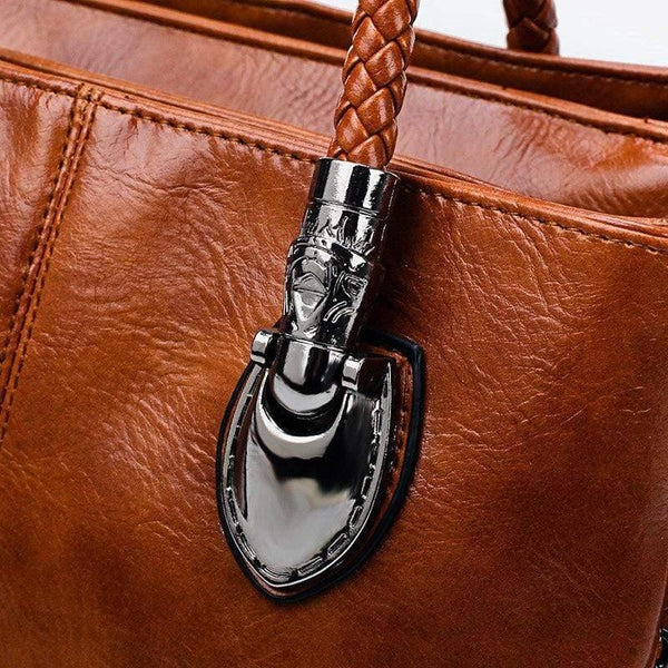 Brand Vintage Oil WAX Leather Womens Hand bags Designers Luxury Handbags Women Shoulder Bags