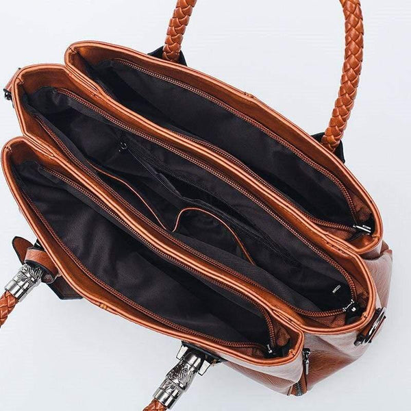 Brand Vintage Oil WAX Leather Womens Hand bags Designers Luxury Handbags Women Shoulder Bags
