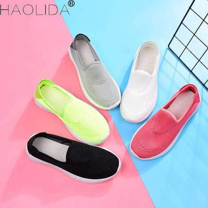Planet Gates Brand Women Casual Shoes Slip-on Size 35-40 2018 Women's Shoes Summer Breathable Air Mesh Lazy Loafers Female Flats Girl's Shoes