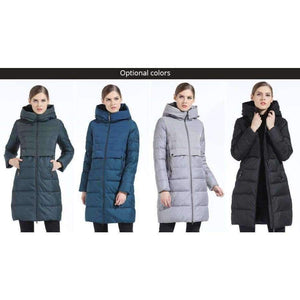 Planet Gates Brand Women Winter Jacket And Coat Slim Long Women Thick Down Parka Hooded Women's Coat Bio Down Jacket For Women
