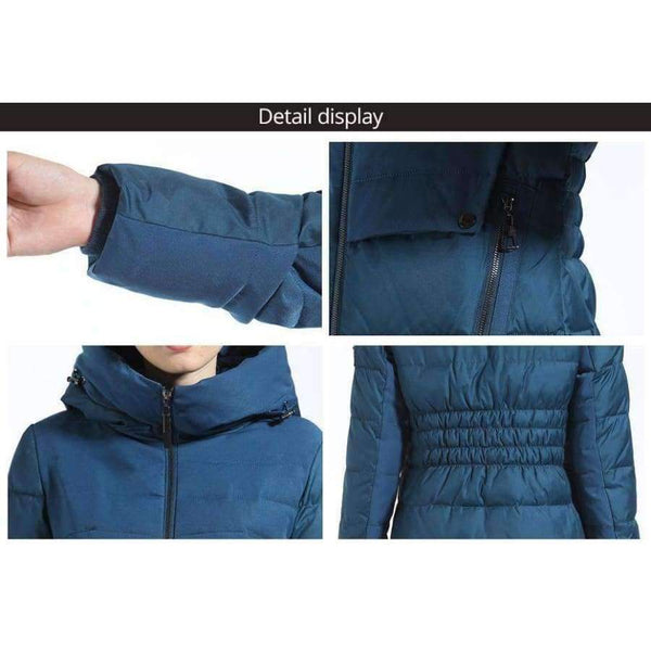 Planet Gates Brand Women Winter Jacket And Coat Slim Long Women Thick Down Parka Hooded Women's Coat Bio Down Jacket For Women