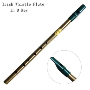 Planet Gates Brass D Key Irish Whistle Flute C/D key Ireland Feadog Flute Tin Pennywhistle Metal Dizi Feadan 6Hole Musical Instrument Free Shipping