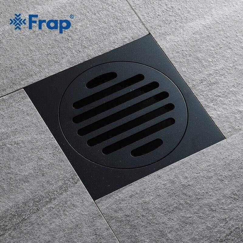 Planet Gates Brass Matte Black Square Style Floor Drainer Waste Shower Drain Kitchen Colander Floor Drains Bathroom Accessories Y38100 (black drain)