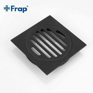 Planet Gates Brass Matte Black Square Style Floor Drainer Waste Shower Drain Kitchen Colander Floor Drains Bathroom Accessories Y38100 (black drain)