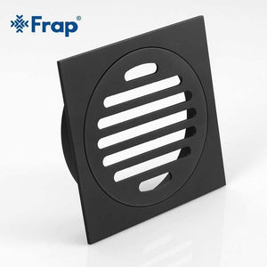 Planet Gates Brass Matte Black Square Style Floor Drainer Waste Shower Drain Kitchen Colander Floor Drains Bathroom Accessories Y38100 (black drain)