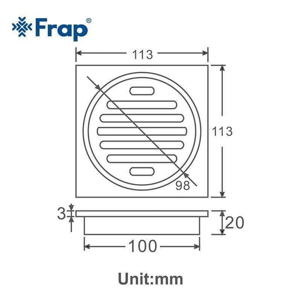 Planet Gates Brass Matte Black Square Style Floor Drainer Waste Shower Drain Kitchen Colander Floor Drains Bathroom Accessories Y38100 (black drain)