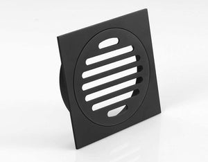 Planet Gates Brass Matte Black Square Style Floor Drainer Waste Shower Drain Kitchen Colander Floor Drains Bathroom Accessories Y38100 (black drain)